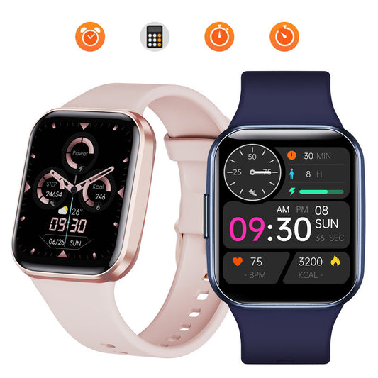 SMART WATCH -New Waterproof 1.69-inch HD Large Full Screen Heart Rate Blood Oxygen Blood Pressure Mei Tuo Health Monitoring Sports Intelligence