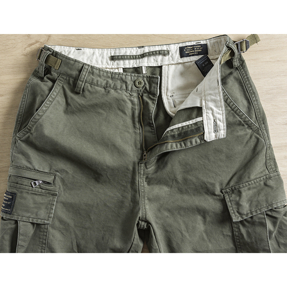Mens New Style Ankle-tied Pants Trendy Mens Loose Straight Casual Pants American Retro Fashion Brand Trousers Pants