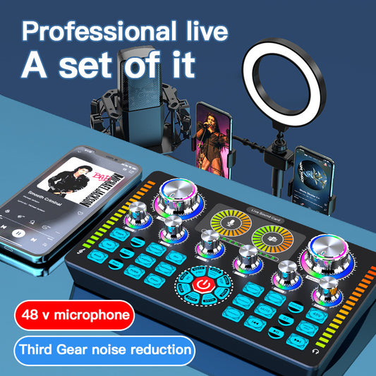The English Version Of The Q7 Live Sound Card Can Be Matched With Various Types Of Microphones