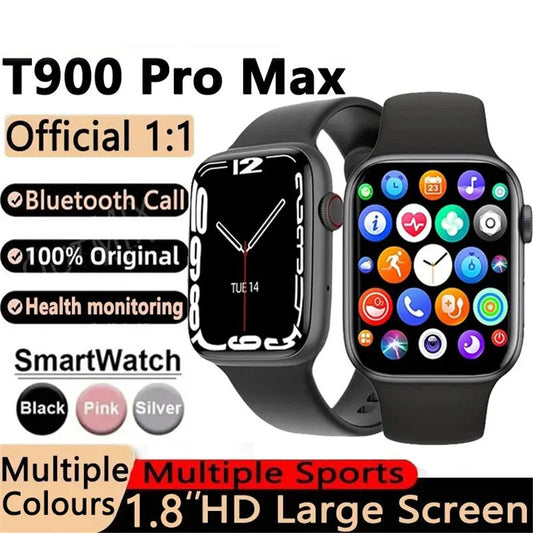 SMART WATCH -T900 Pro MAX Smart Watch Double Button Rotating Button HD Bluetooth C900 Large Screen Direct Sales