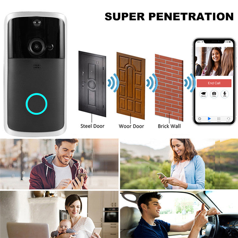 VIDEO DOORBELL  CAMERA Wireless HD Visual WIFI Smart Doorbell Infrared Night Vision Remote Home Doorbell Monitoring Intercom Doorbell
