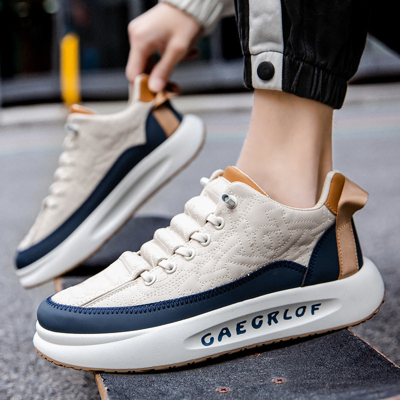 Canvas Mens Shoes Summers New Style Fashionable Sports Casual Black Sneakers Mens Versatile Platform Fashionable Shoes