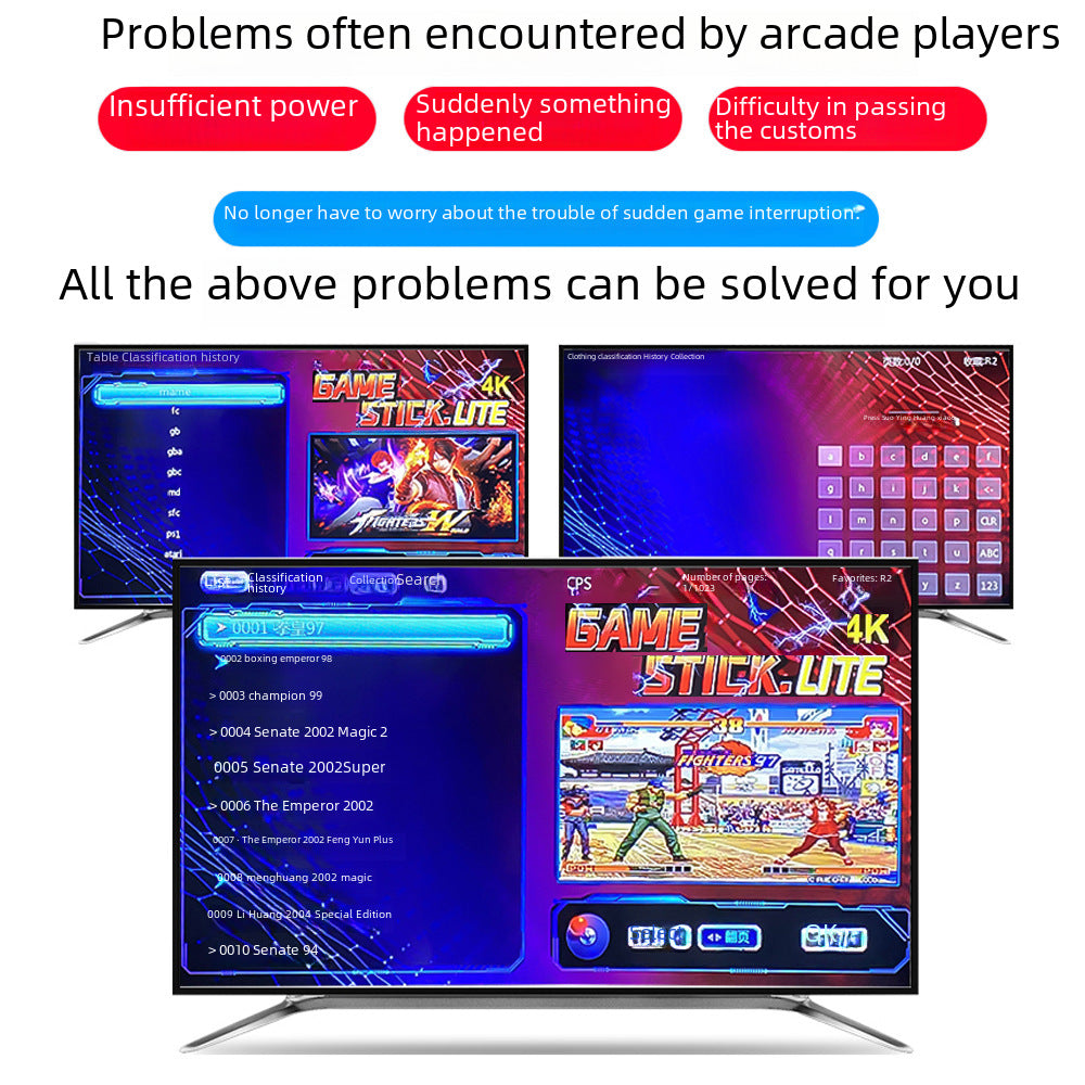 Video Games M8 Home Use Tv Game Console Wireless Controller Dual Player Street Fighter High Definition Vintage Gaming Machine