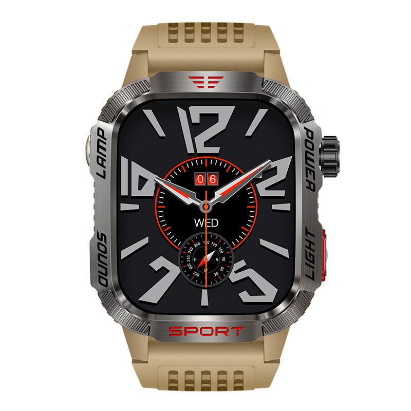 HT29 Smart Watch Bluetooth Call Heart Rate Blood Oxygen Compass Flashlight Pedometer Sports Watch Bracelet