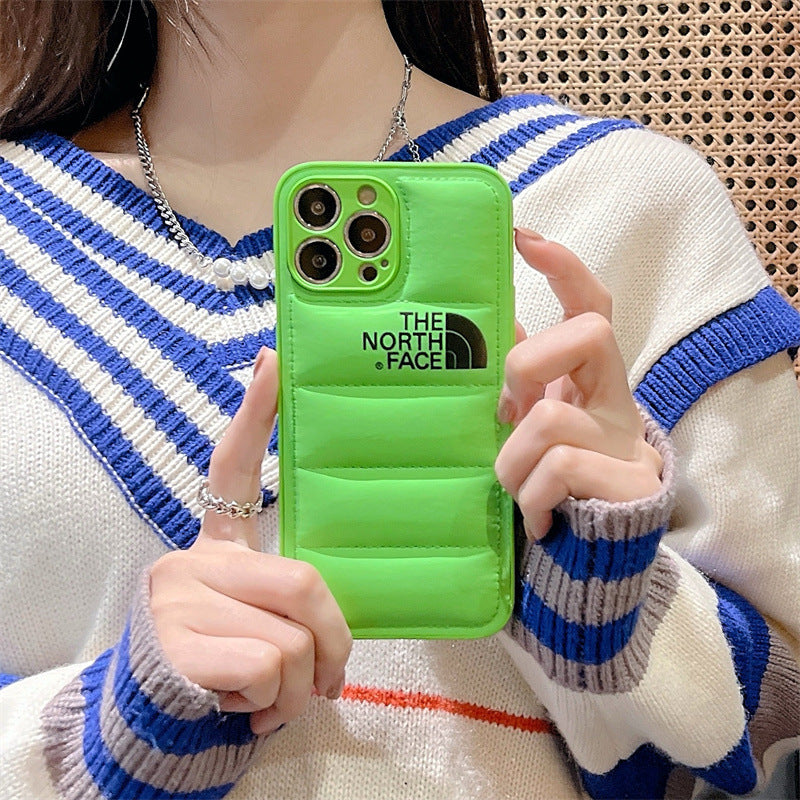 Tide Brand Down Jacket Suitable For Iphone13promax Apple 12 Mobile Phone Shell 11 New Xr Female X Male Tide Autumn And Winter