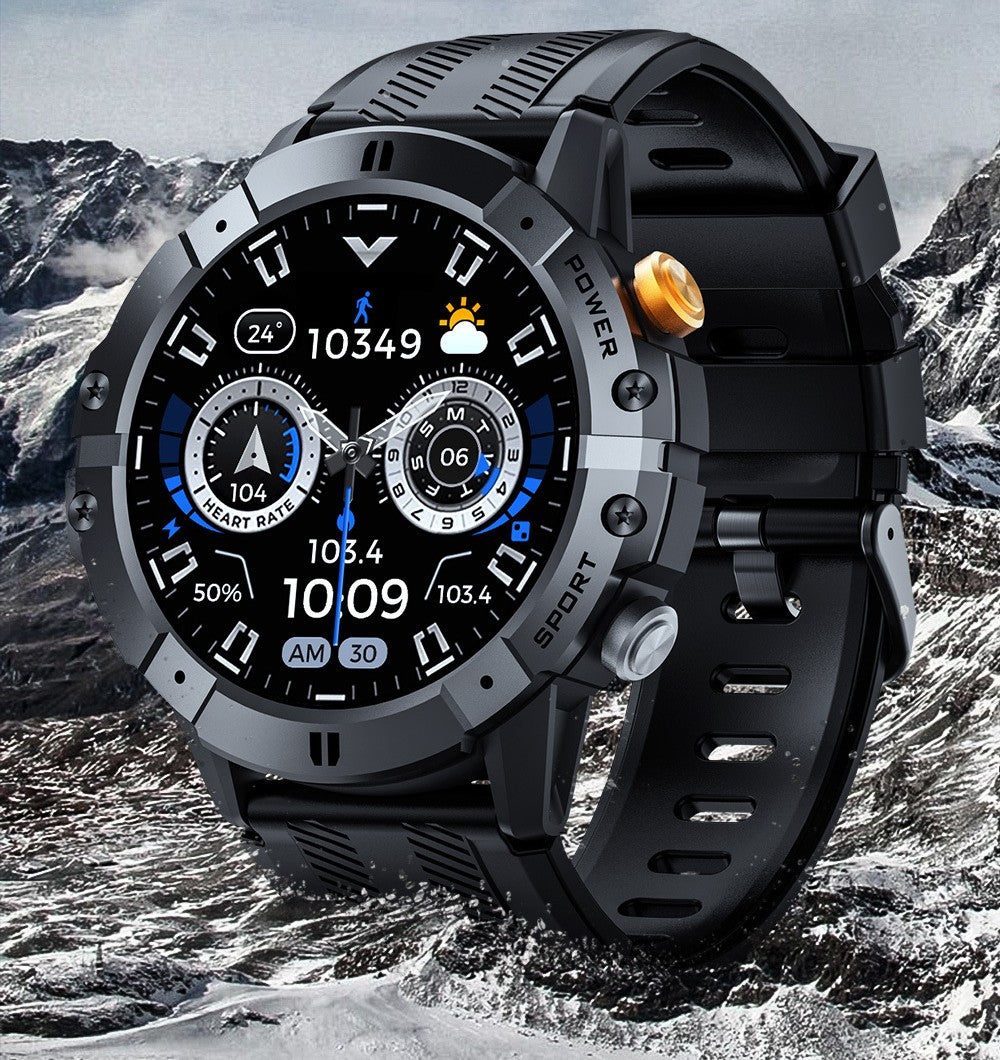 New C29 Bluetooth Call Smart Watch Outdoor Three-proof Blood Pressure Sports 1.52inch Round Screen Mens Watch