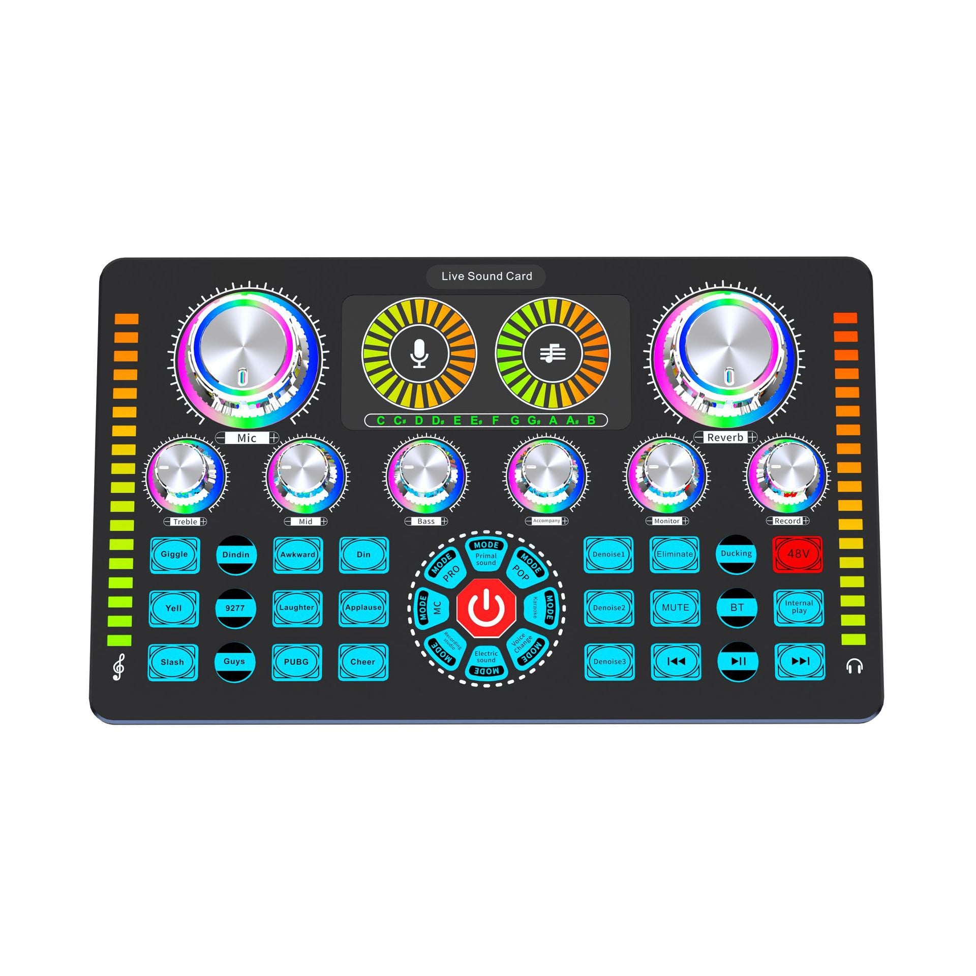 The English Version Of The Q7 Live Sound Card Can Be Matched With Various Types Of Microphones