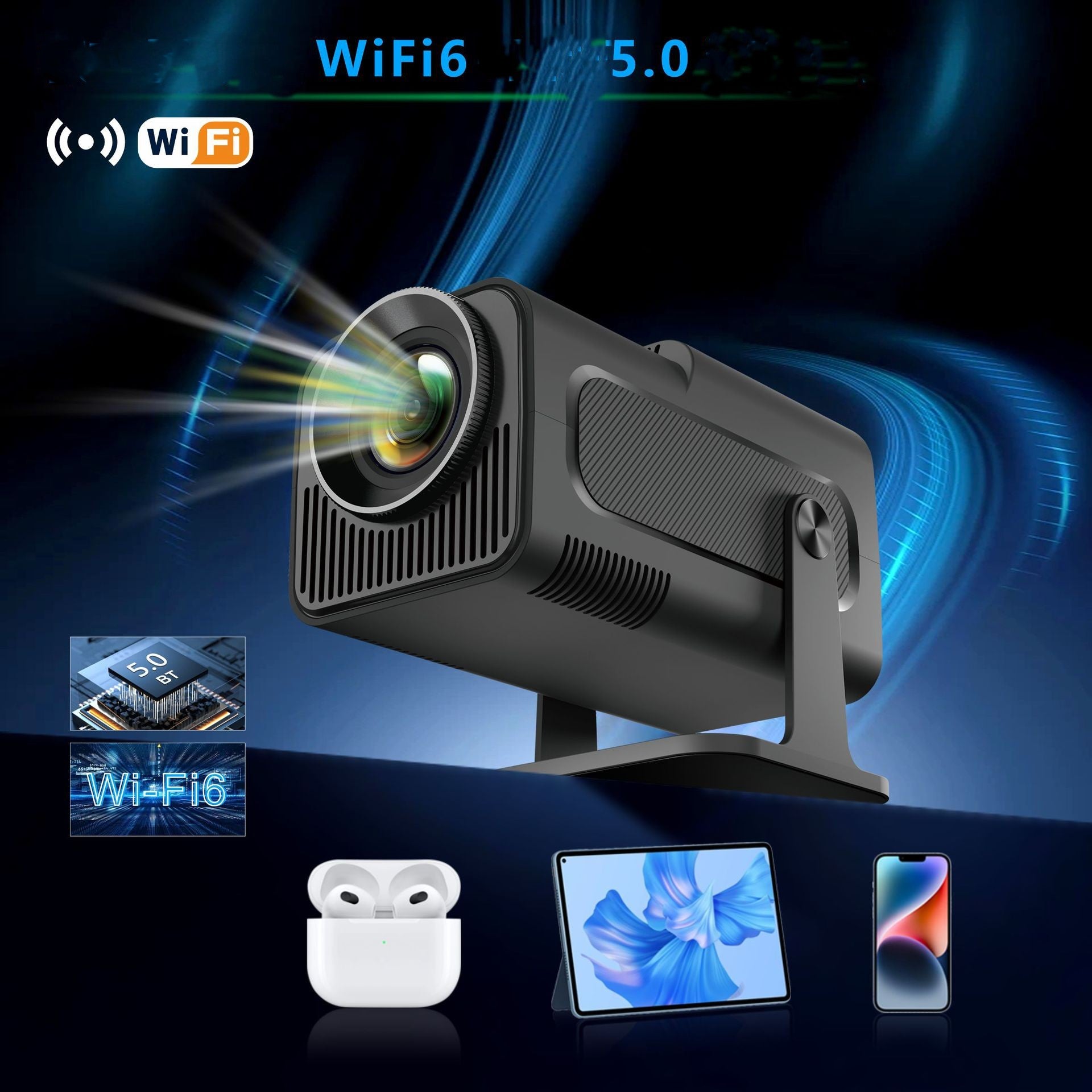 HOT ITEM! PORTABLE PROJECTOR Hot HY320 Projector Home Home Theater Entertainment Portable Projector HD 1080p Foreign Trade Model