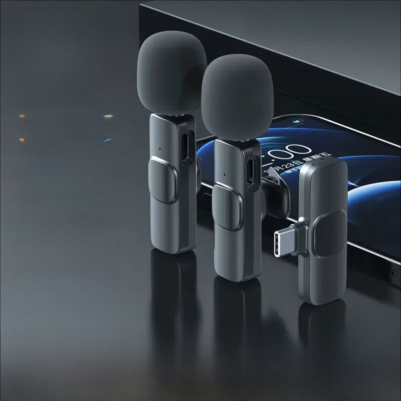 MINI MICROPHONE K1 Wireless Microphone Collar Clip-type Radio Wheat Device Live Anchor Recording Equipment Clamp-type Net Red Eating And Broadcasting Noise Reduction