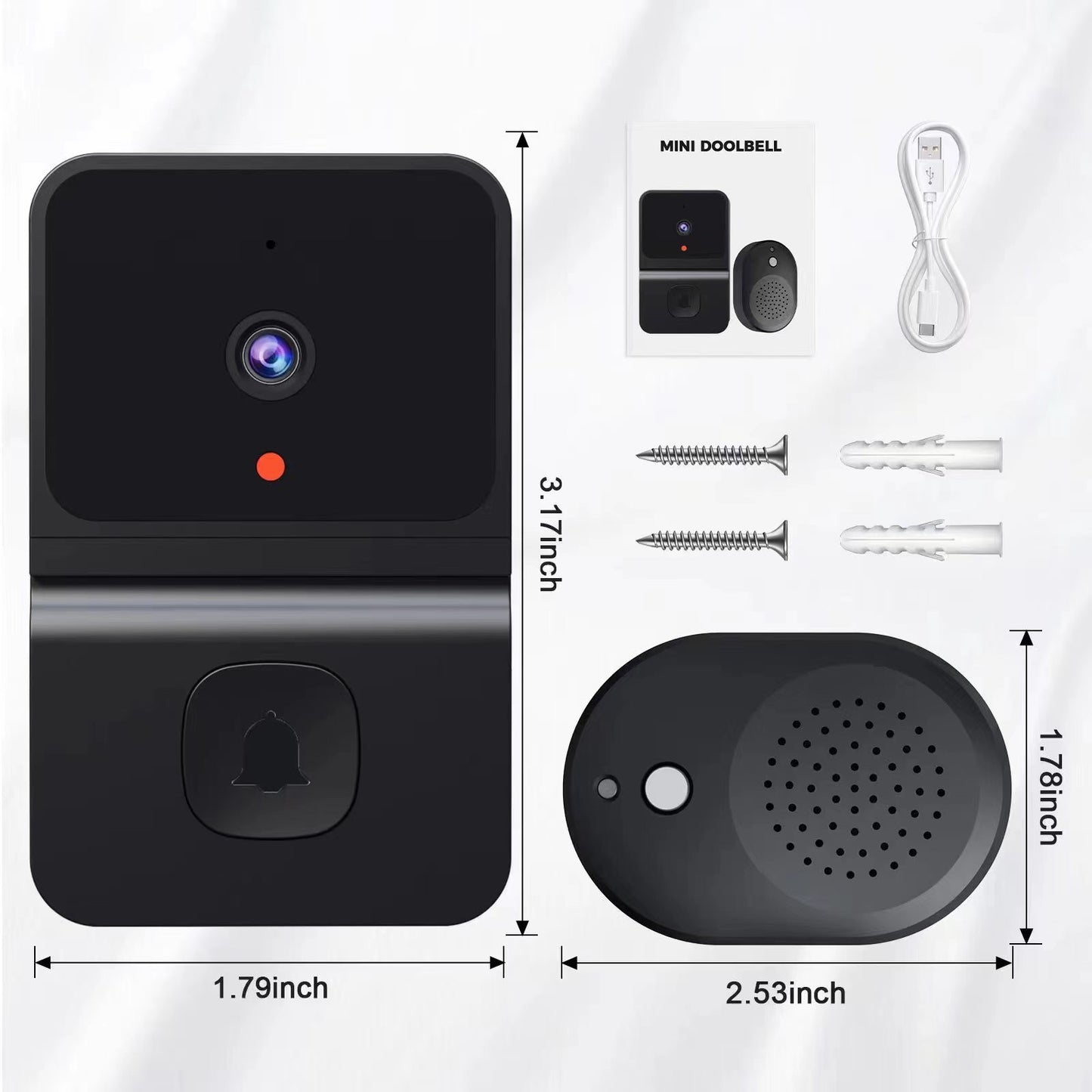 BRAND NEW VIDEO DOORBELL-New Smart Doorbell Low Power Wireless Video Doorbell Intercom Mobile Phone Monitoring Wifi Doorbell Ding Dong Set