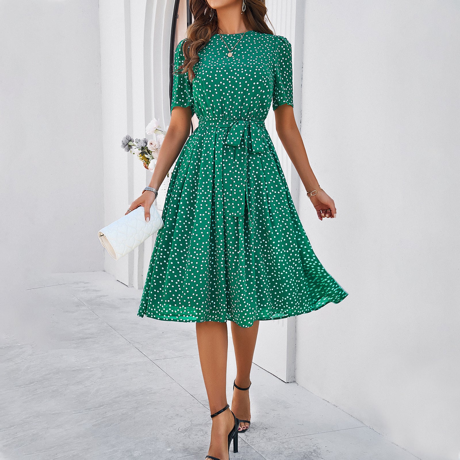 Shop KSC's Spring And Summer Line Women's Temperament Casual Polka Dot Print Dress