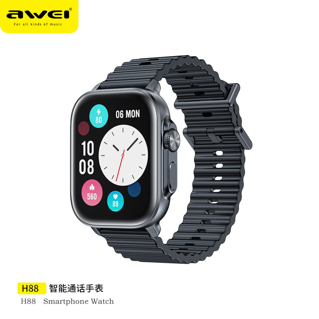 Weiwei Smart Call Watch H88 Blood Pressure Blood Oxygen Heart Rate Monitoring IP67 Sports Watch Alexa Cross-border