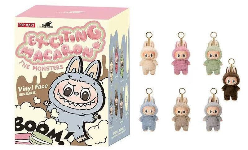 New POPMART Bubble | Labubu Heart-Moving Macaron Vinyl Face Series Blind Box Figurine Festival One