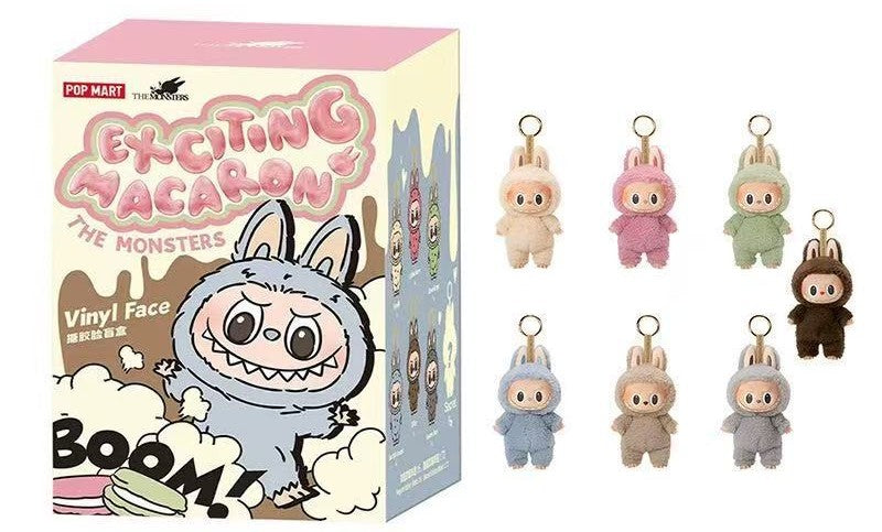 New POPMART Bubble | Labubu Heart-Moving Macaron Vinyl Face Series Blind Box Figurine Festival One