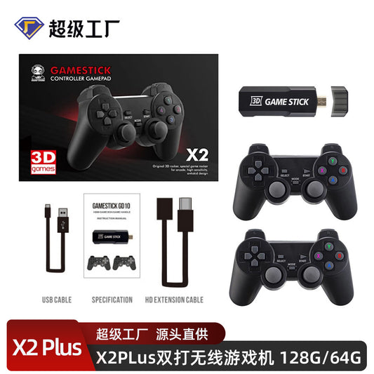 VIDEO GAME CONSOLE- X2PLUS Game Console 4K HD 3D Game Console GD10 HD PSP TV Game Console Wireless Game Handle