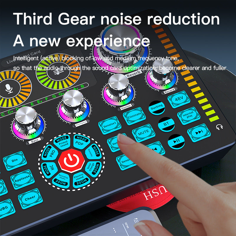 The English Version Of The Q7 Live Sound Card Can Be Matched With Various Types Of Microphones