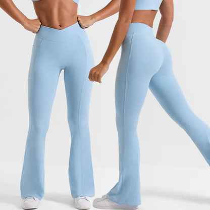 Sports Loose Yoga Micro-flared Pants High-waist Hip-lifting Long Women&#039;s Dance Wide-leg Pants