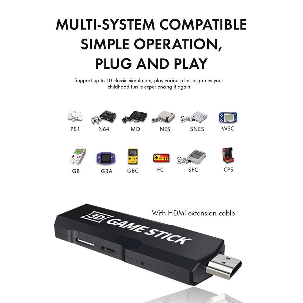 VIDEO GAME CONSOLE- X2PLUS Game Console 4K HD 3D Game Console GD10 HD PSP TV Game Console Wireless Game Handle