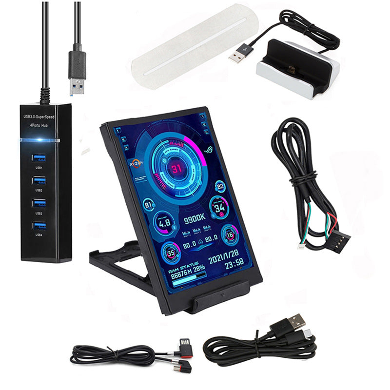 CARPLAY 5-inch HD IPS Chassis Sub-screen Digital Photo Album Video Player Data Dynamic UI Monitoring HDMI-free