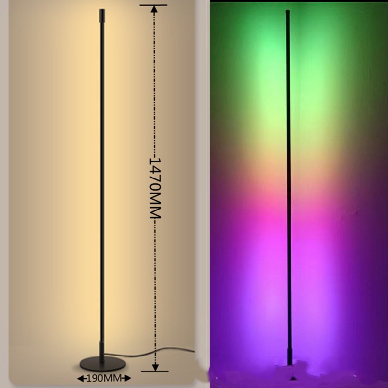 Nordic line lights, Instagram style, minimalist living room, bedroom, bedside decorative lights, personalized long strip wall corner lights, LED floor lights