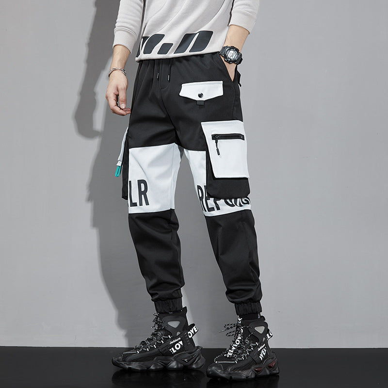 Spring And Autumn New Cotton Japanese Overalls Men&#039;s Trendy Brand Loose Men&#039;s Ankle-tie Casual Pants