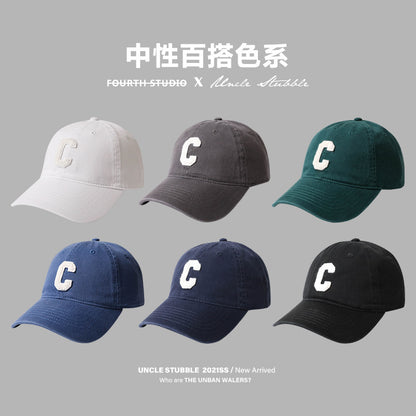 Hat Good Version Of Men And Women C Word All-match Soft Top Baseball Cap Couple Cap Tide