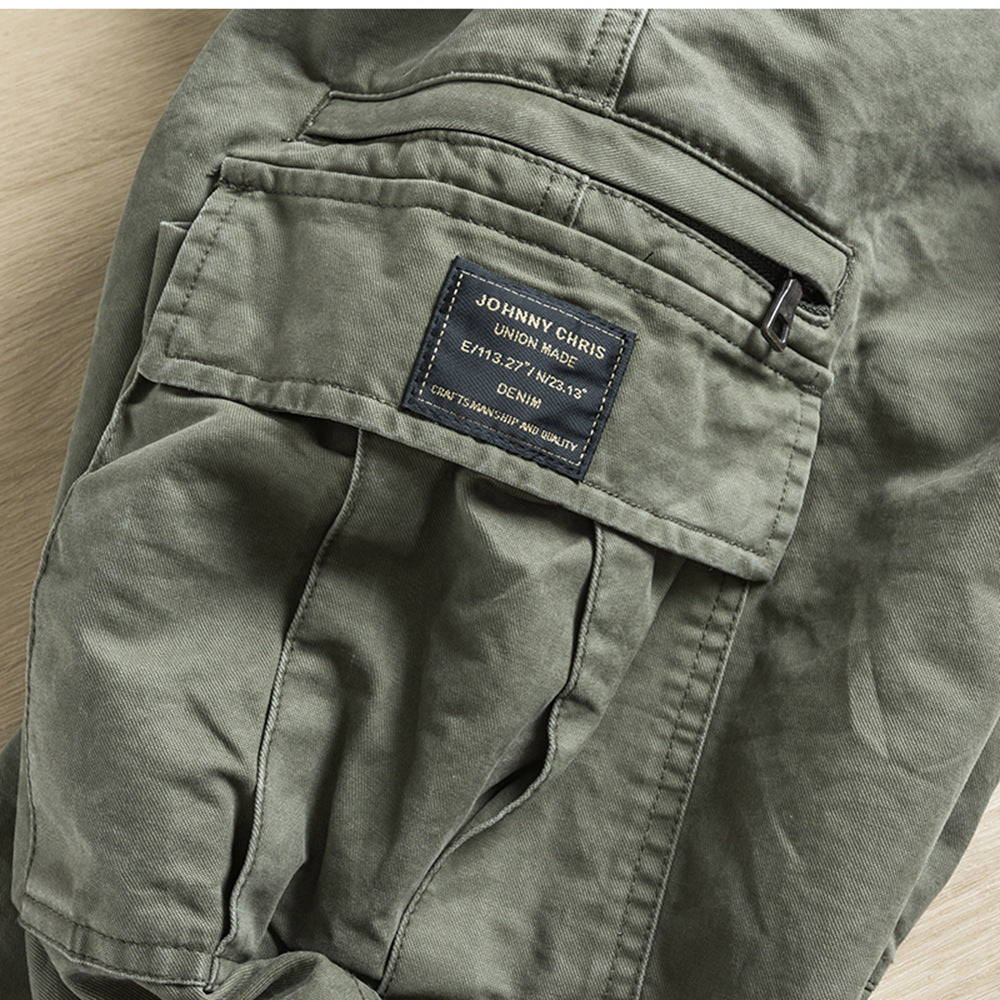 Mens New Style Ankle-tied Pants Trendy Mens Loose Straight Casual Pants American Retro Fashion Brand Trousers Pants