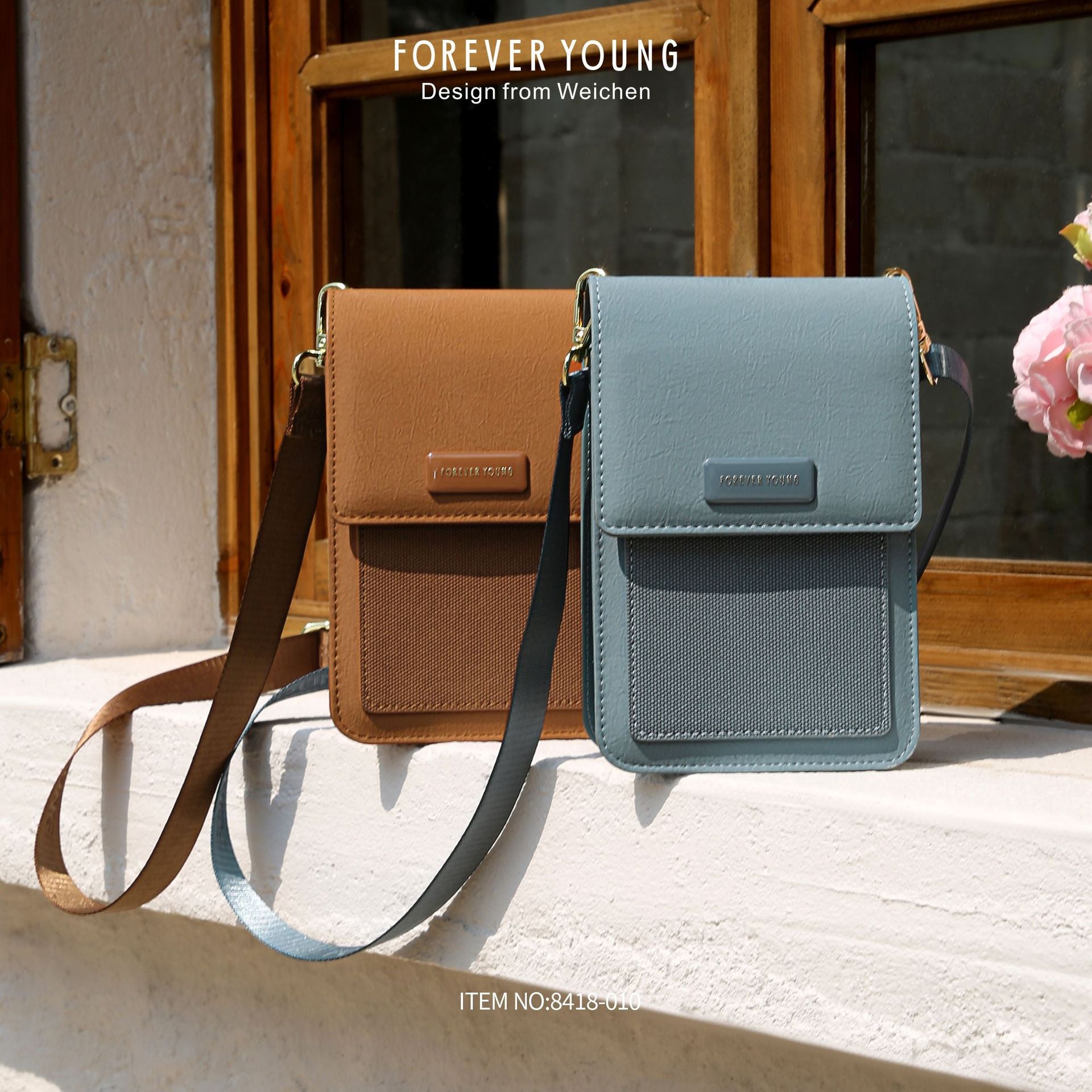 Forever Young new solid color simple niche mobile phone bag