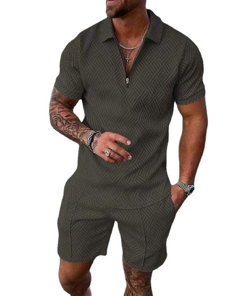 SUMMER & BEACH VIBES STYLE! Independent Station European And American Cross-border New Mens POLO Shirt Suit Lar Short-sleeved Pullover Casual Men&#039;s T-shirt
