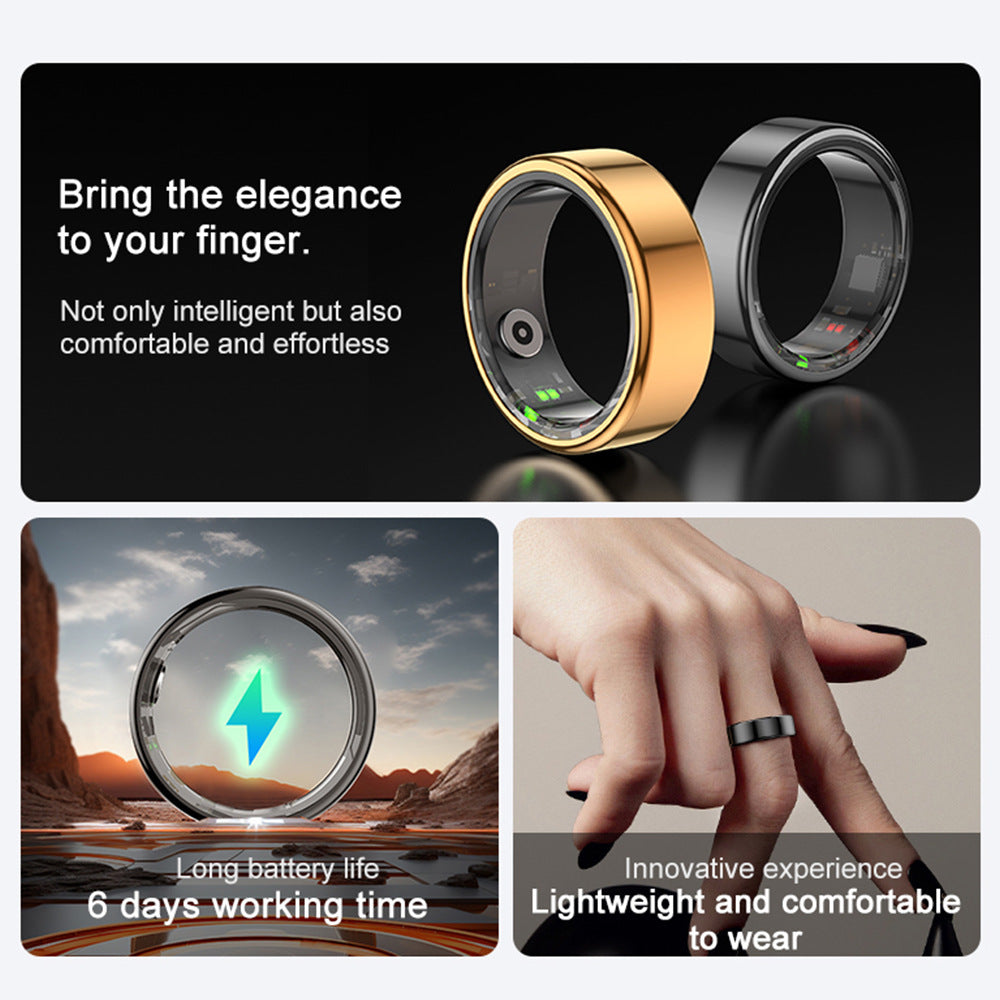 HOT NEW ITEM! SMART RINGS- COLMI R02 Stainless Steel Smart Ring Health Management IP68 Waterproof Up To 6 Days Battery Life