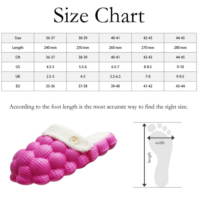 CUTE & COMFY SLIDES -Non-slip Warm Cotton Bubble Slides for Home