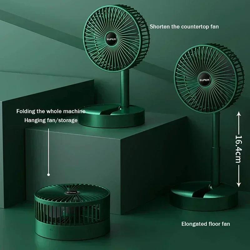 Desktop fan charging model, long endurance USB foldable mini retractable fan, dormitory portable desktop electric fan