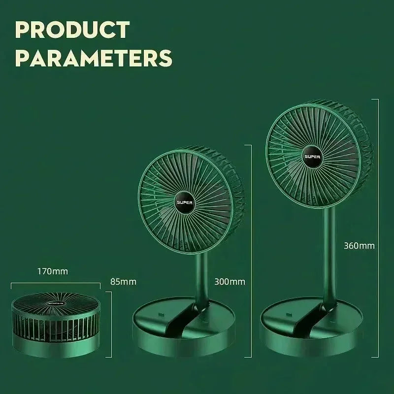 Desktop fan charging model, long endurance USB foldable mini retractable fan, dormitory portable desktop electric fan