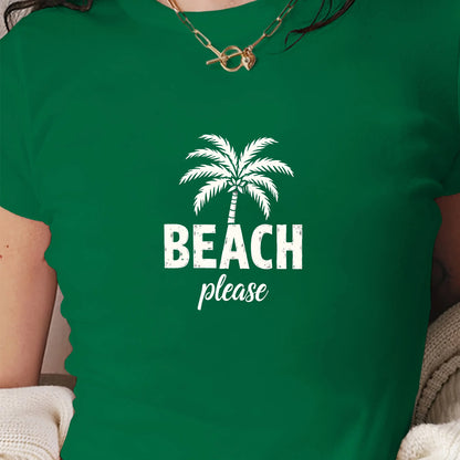 palm BEACH please design women's fashion short t-shirt