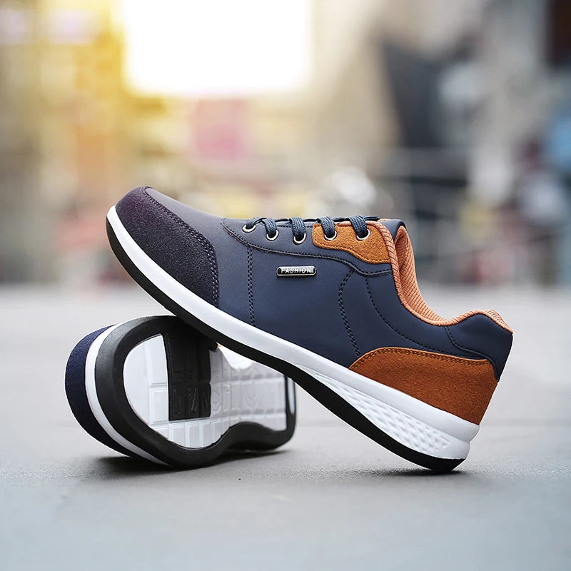 Men Shoes Spring Autumn Waterproof Walking Sneakers Leisure Male Leather Sports Shoes Non-Slip Footwear Tennis for Men