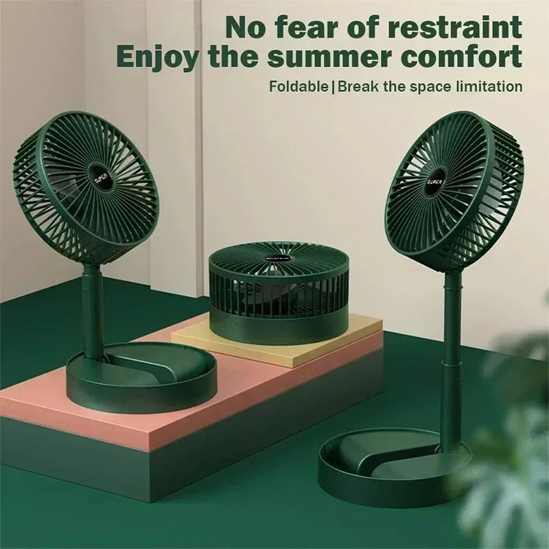 Desktop fan charging model, long endurance USB foldable mini retractable fan, dormitory portable desktop electric fan