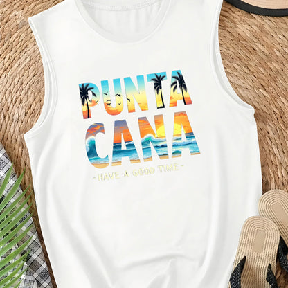 Cana tip Punta Cana beach scenes Women's casual vest