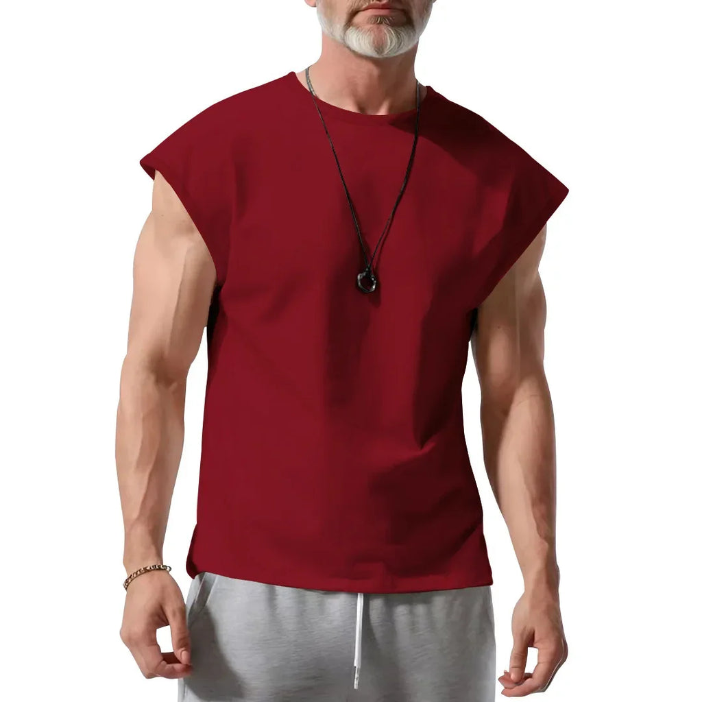 Men's clothing summer new sleeveless t-shirt youth casual loose thin vest men