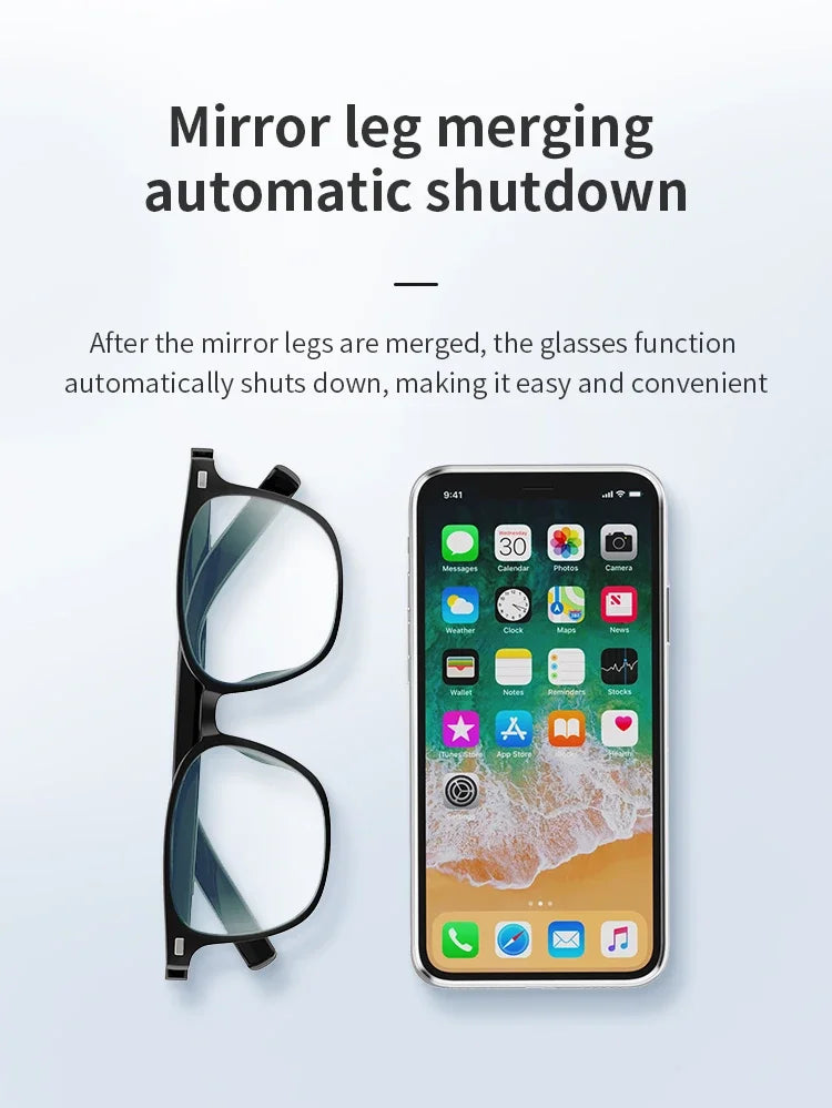 SMART GLASSES -New G05 Smart Bluetooth Glasses Magnetic Suction Disassembly Lens Phone Music Remote Control Photo Voice Assistant