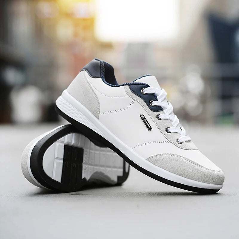 Men Shoes Spring Autumn Waterproof Walking Sneakers Leisure Male Leather Sports Shoes Non-Slip Footwear Tennis for Men