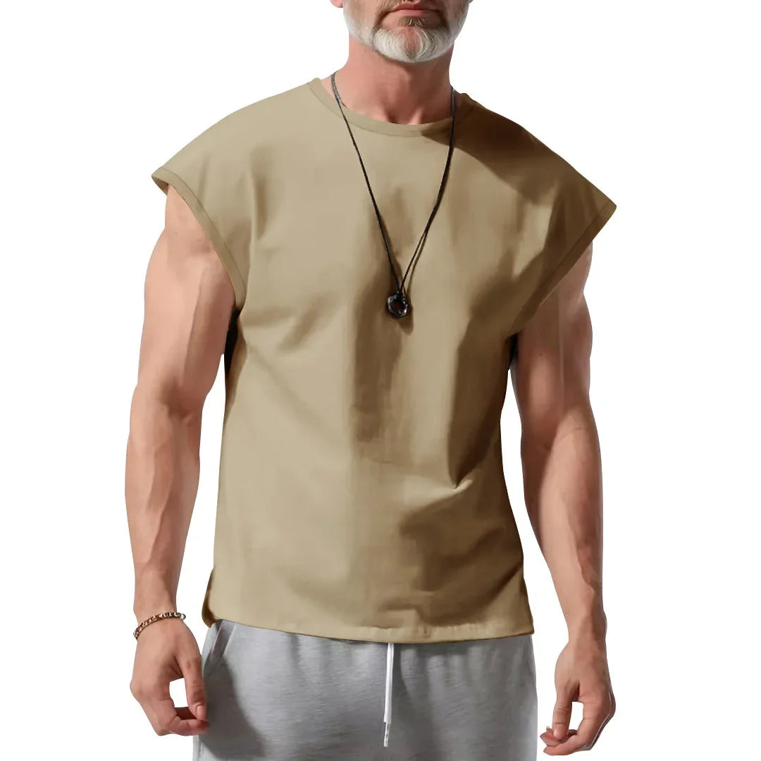 Men's clothing summer new sleeveless t-shirt youth casual loose thin vest men