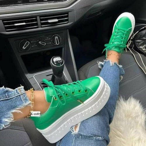 Comfy & Casual Platform Women's Shoes Flat Womens Sneakers