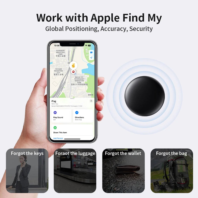 4/3/2/1 Pack Anti-lose Tracker for Apple Airtag Replacement via Find My Bluetooth GPS Tracker For Luggage IOS MFi Key Finder