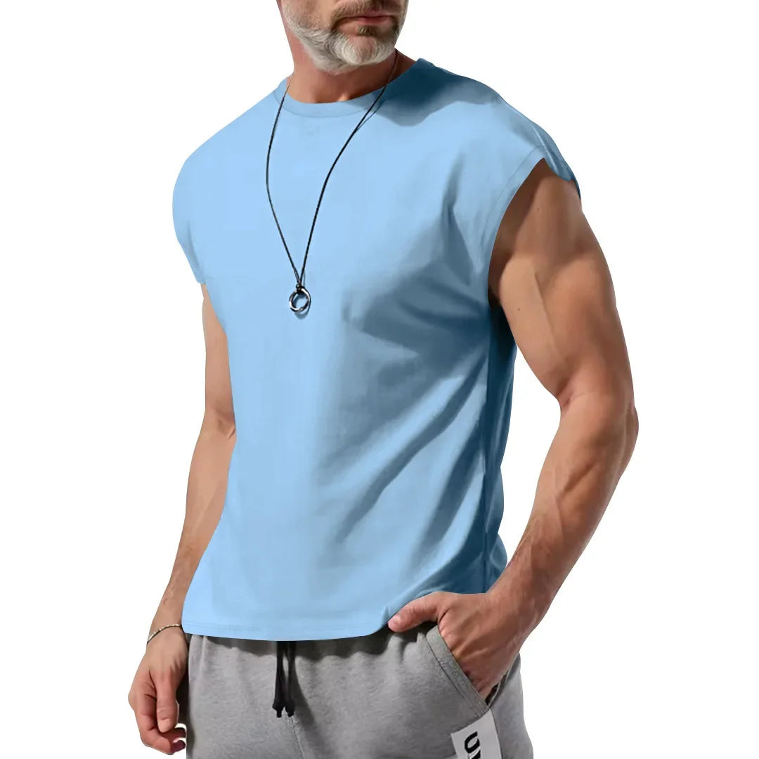 Men's clothing summer new sleeveless t-shirt youth casual loose thin vest men