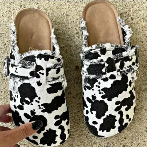 Vintage Clogs Designer Styles -Flat Heel Round Toe Canvas Loafer Women's Vintage Clogs