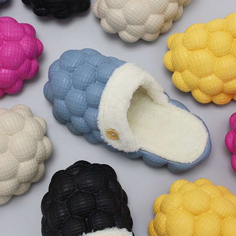 CUTE & COMFY SLIDES -Non-slip Warm Cotton Bubble Slides for Home