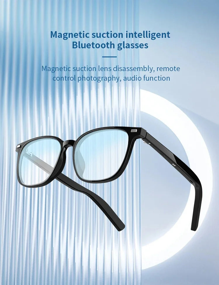 SMART GLASSES -New G05 Smart Bluetooth Glasses Magnetic Suction Disassembly Lens Phone Music Remote Control Photo Voice Assistant
