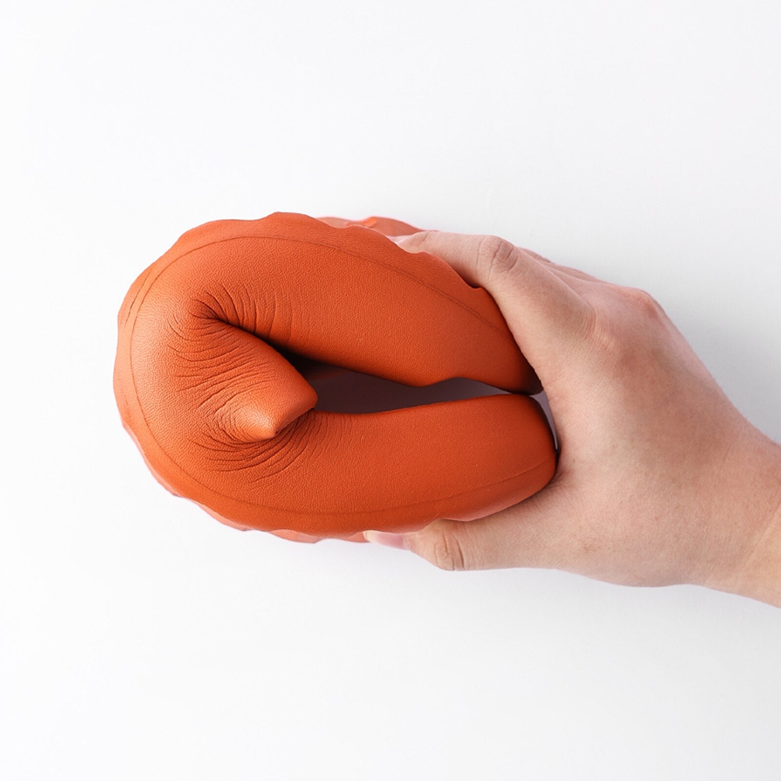 COMFY Platform Pillow Slides for Women - Orange Chunky Shower Slippers