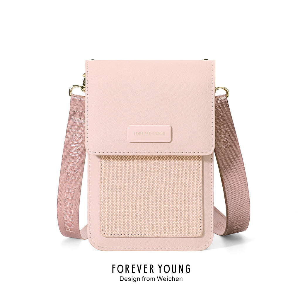 Forever Young new solid color simple niche mobile phone bag
