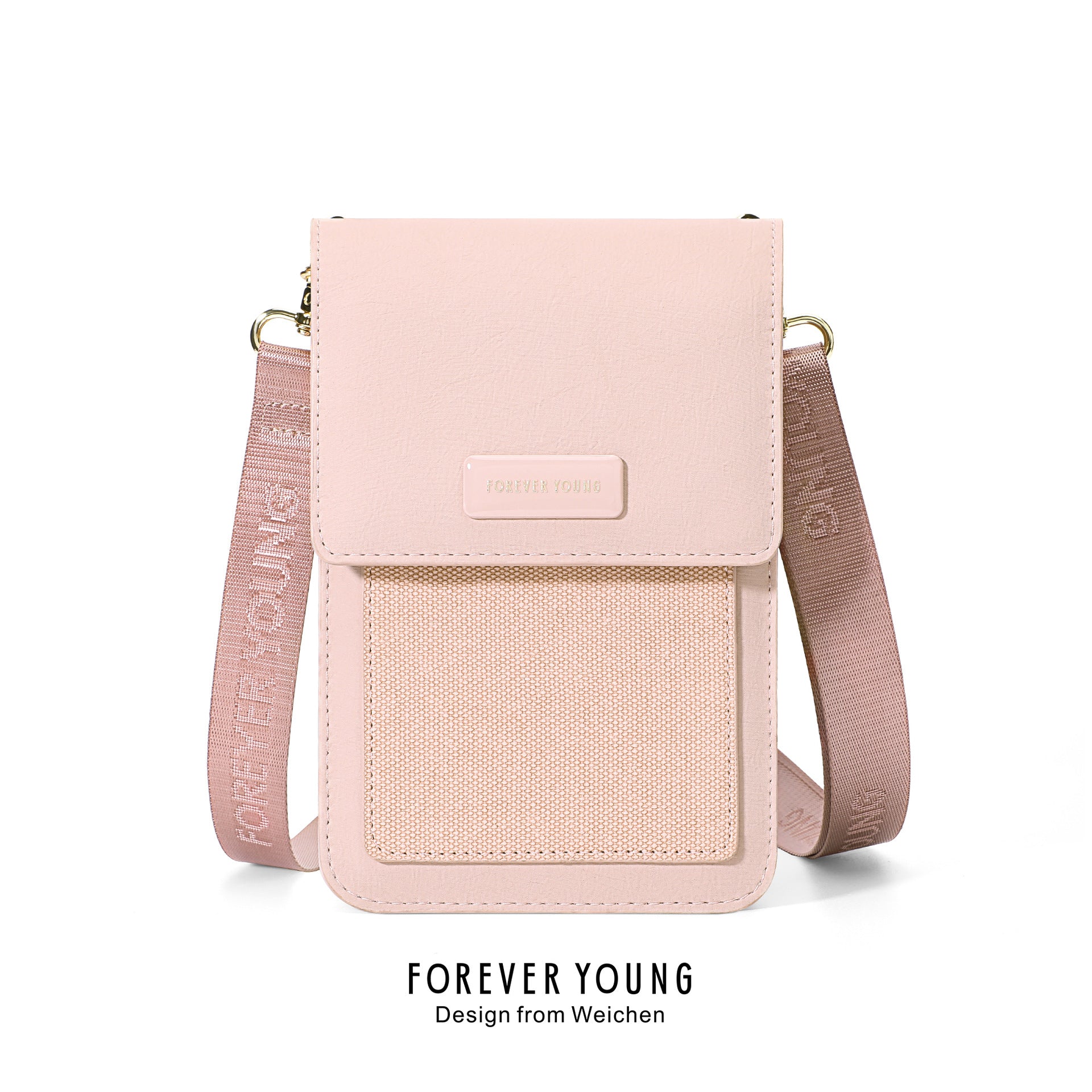Forever Young new solid color simple niche mobile phone bag